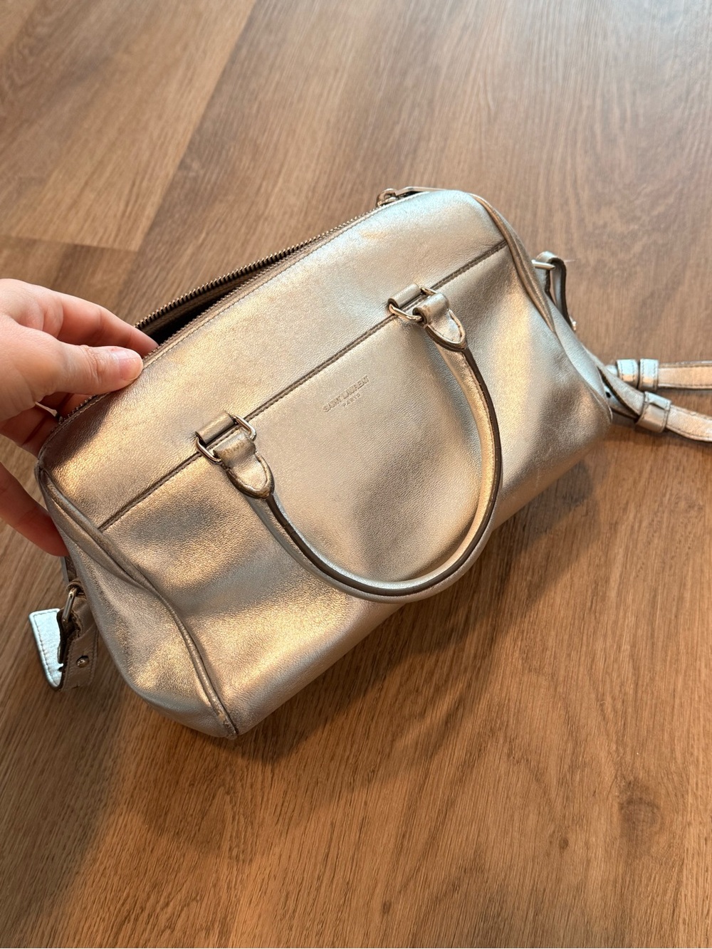 saint laurent mini duffel bag silver - Picture 7 of 7